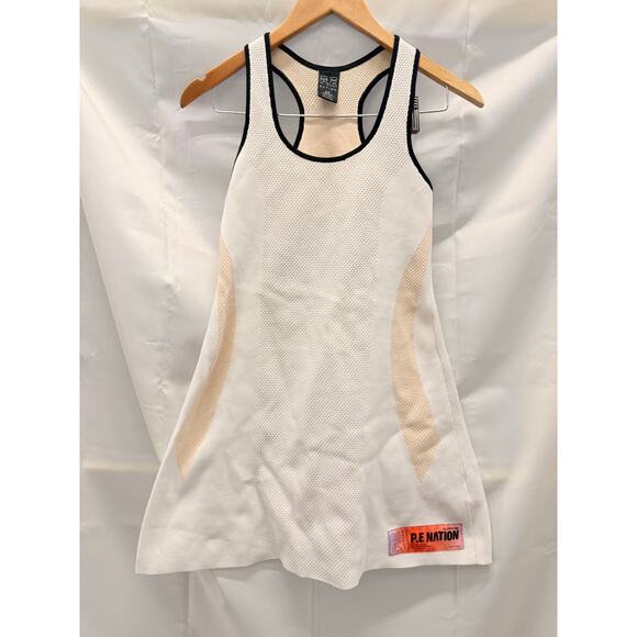P.E Nation Backswing Dress in Optic White Small Gym Tennis Running - Picture 4 of 6